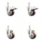 Service Caster 3 Inch 316SS Maroon Polyurethane 3/8 Inch Threaded Stem Caster Lock Brake, 2PK SS316TSTTL20S314-PPUB-MRN-381615-2S2 - alternate 1